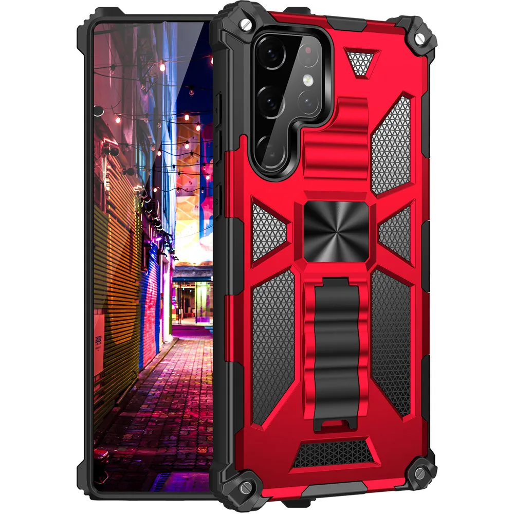 Camouflage Magnetic Armor Kickstand TPU Case