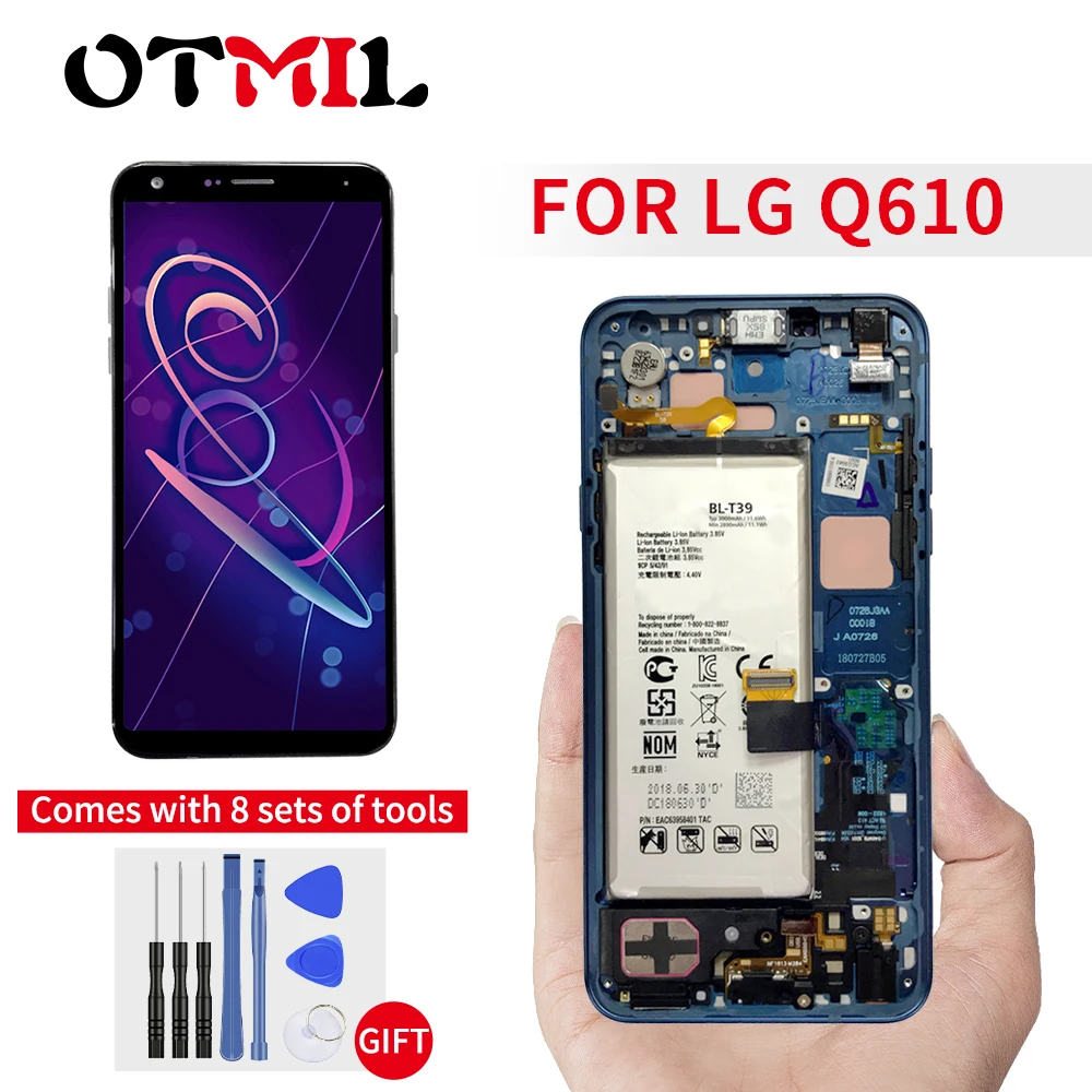 

5.5"For LG Q7 LCD Display Touch Screen with Frame Q610 Digitizer Assemble For LG Q7 Display Q610 Q610YB LM-Q610YB Screen Replace