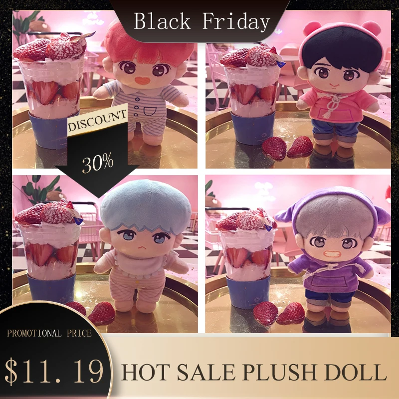 

Fashion Korea Cartoon Plush Dolls Toys Plush Stuffed Doll Superstar Cute With Clothes Toy Gifts Collection For Kids Birthday