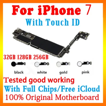

32gb / 128gb / 256gb for iphone 7 Motherboard With/Without Touch ID,Original unlocked Mainboard for iphone 7 4.7" Logic boards