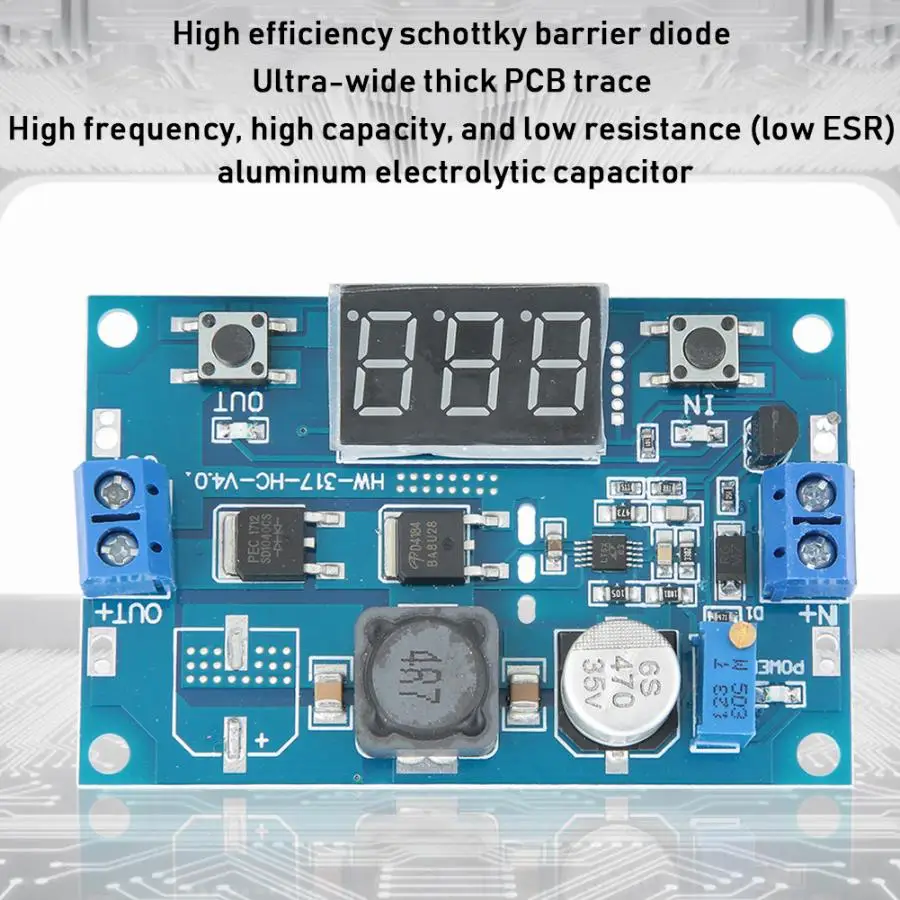 DC-DC 3,0~ 35V рост 3,5~ 35V 100 Вт высокой мощности Мощность регулируемый Повышающий Модуль с цифровым Дисплей