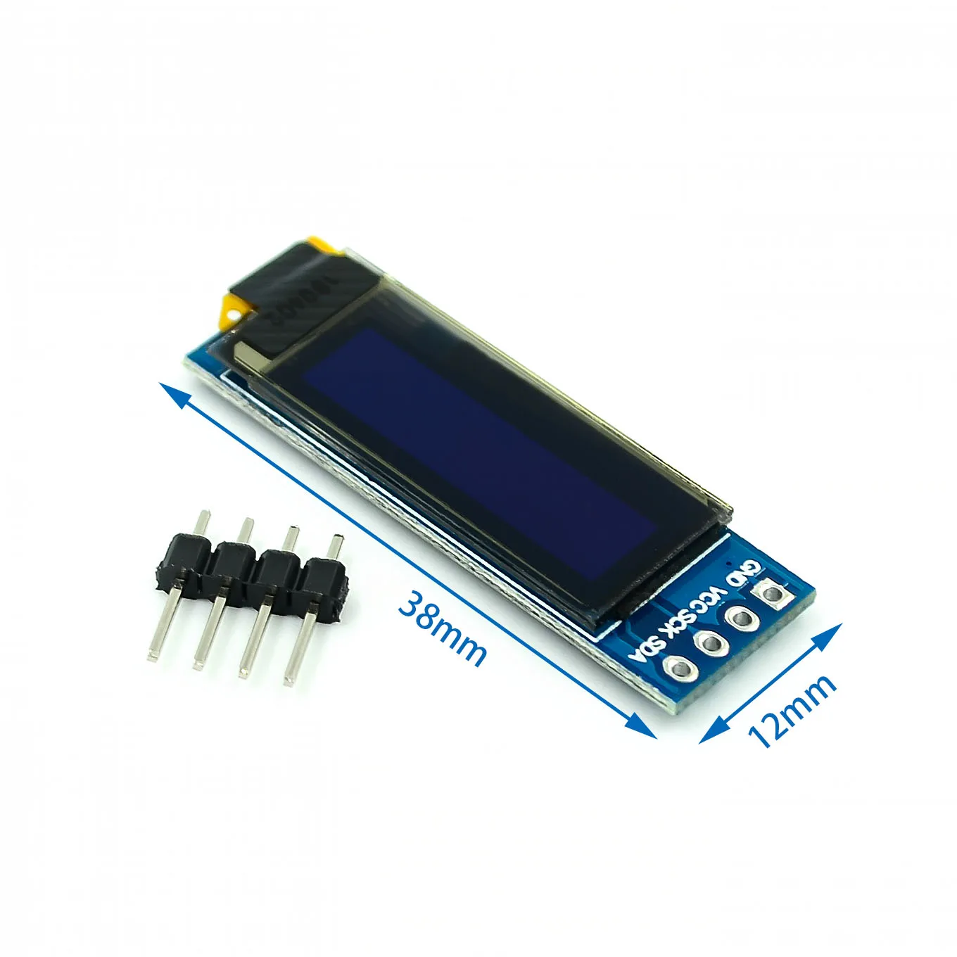 Display OLED 0.91 Pollici Blu - Modulo 128x32 Per Arduino, C51, STM32 (Confezione Da 5pcs) - Foto 8