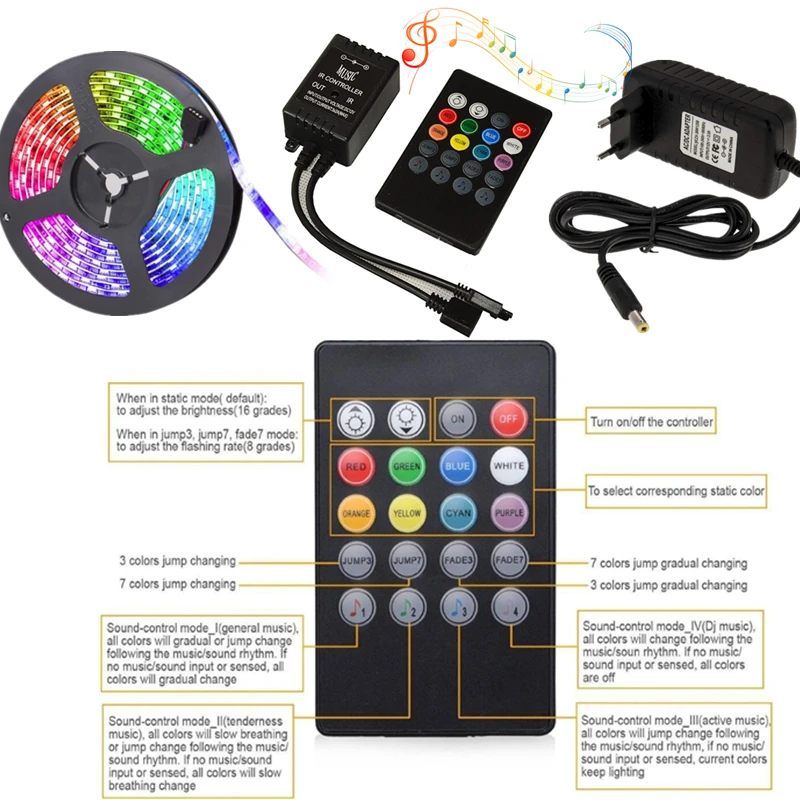 DC12V 300Led полосы приложения музыка Wi-Fi phoneSMD5050 многоцветный 5 м Пульт дистанционного управления Переключатель Гибкая световая лента декоративная подсветка