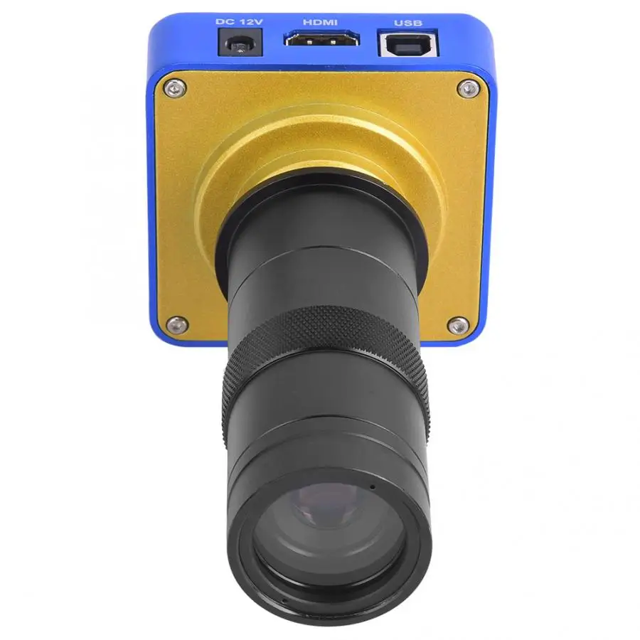 

EU Plug 110-240V 38MP Microscope USB Industrial Video Microscope Camera with 100X Lens Set