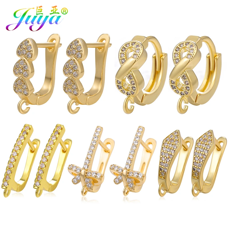 Juya DIY серьги аксессуары поставки золото/серебро креативный крепеж обруч серьги крючки для женщин Мода висячие серьги