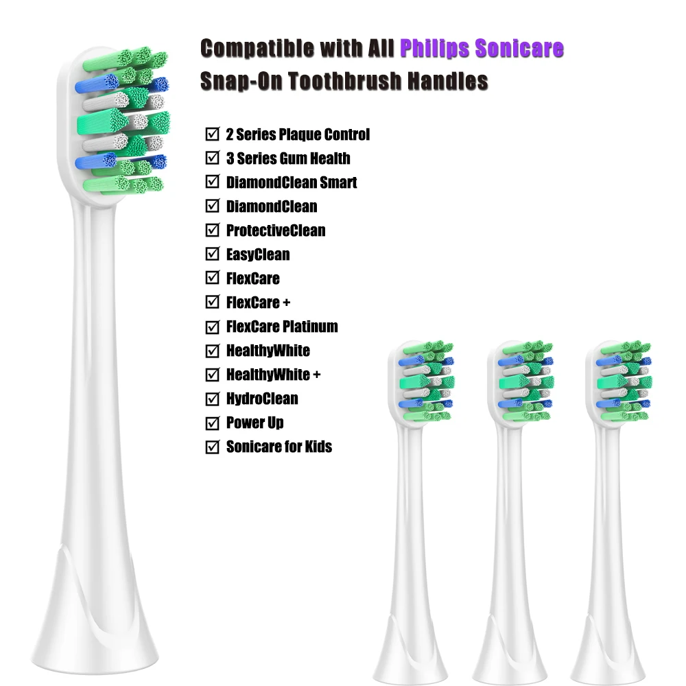 8 шт Reaplacement Зубная щётка головки для Philips насадки на зубные щетки Sonicare Алмазная чистая HX6064 HX6930 HX9340 HX6950 HX6710 HX914