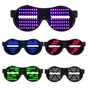 

LED Glasses Light Up Plastic Shutter Shades Glasses Led Sunglasses for Adults Kids's Halloween Christmas Party 1.20
