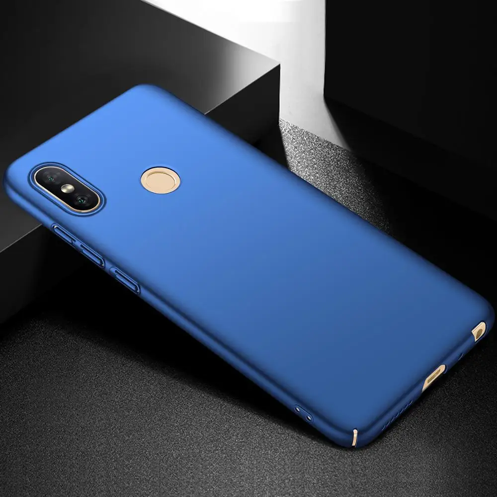 Чехол для Redmi Note 5 pro, Роскошный Матовый Жесткий чехол для ПК Note5 PRO 5Pro, защитный кожух - Цвет: Синий