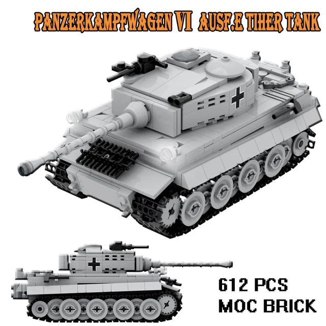 WW2 German Military Battle Tank Model Building Blocks Technical Blocks Tracked Armored Vehicle Army Soldier Bricks Toys for Boys 2