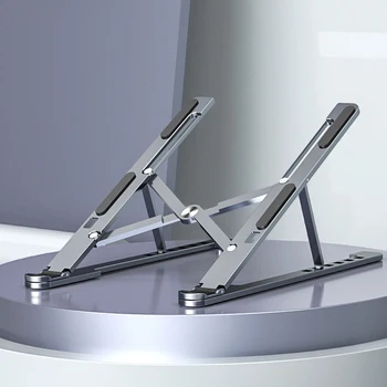 

Folding Laptop Stand Adjustable Height Desktop Notebook Holder Rack for 14-17.3 inches PC Notebook Phone Bookshelf