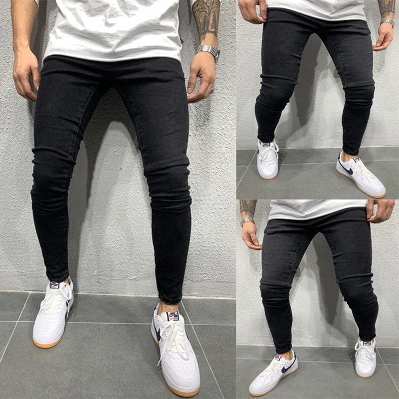 mens stretch skinny jeans plus size