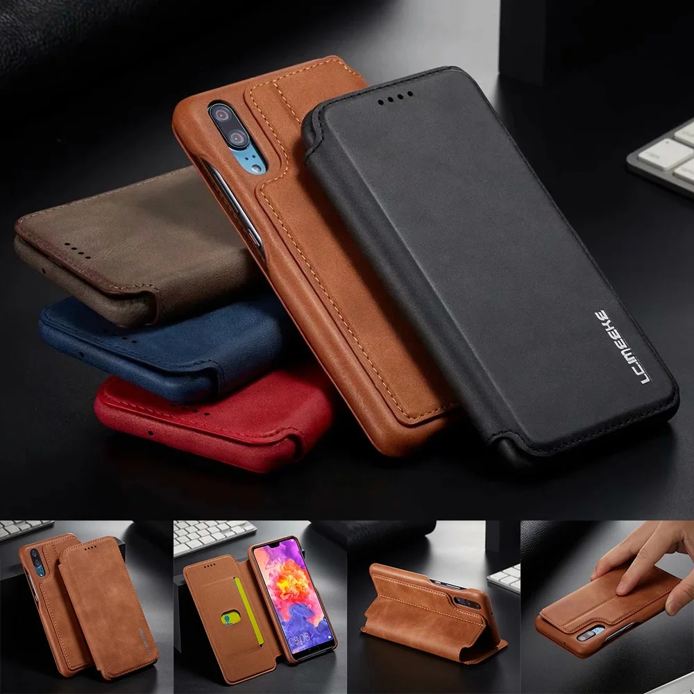 Custodia in pelle ultra sottile retrò Flip Cover per iPhone SE 11 Pro XS Max XR 8 7 6S 6 Plus Supporto per carta Coque Capas Phon_voghion.com