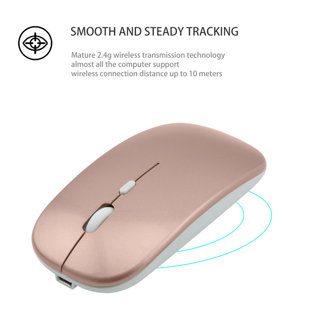 CHYI Bluetooth 5,0+ 2,4 ГГц Беспроводная Двухрежимная Usb перезаряжаемая компьютерная мышь эргономичная ультра тонкая Бесшумная оптическая мышь для ПК
