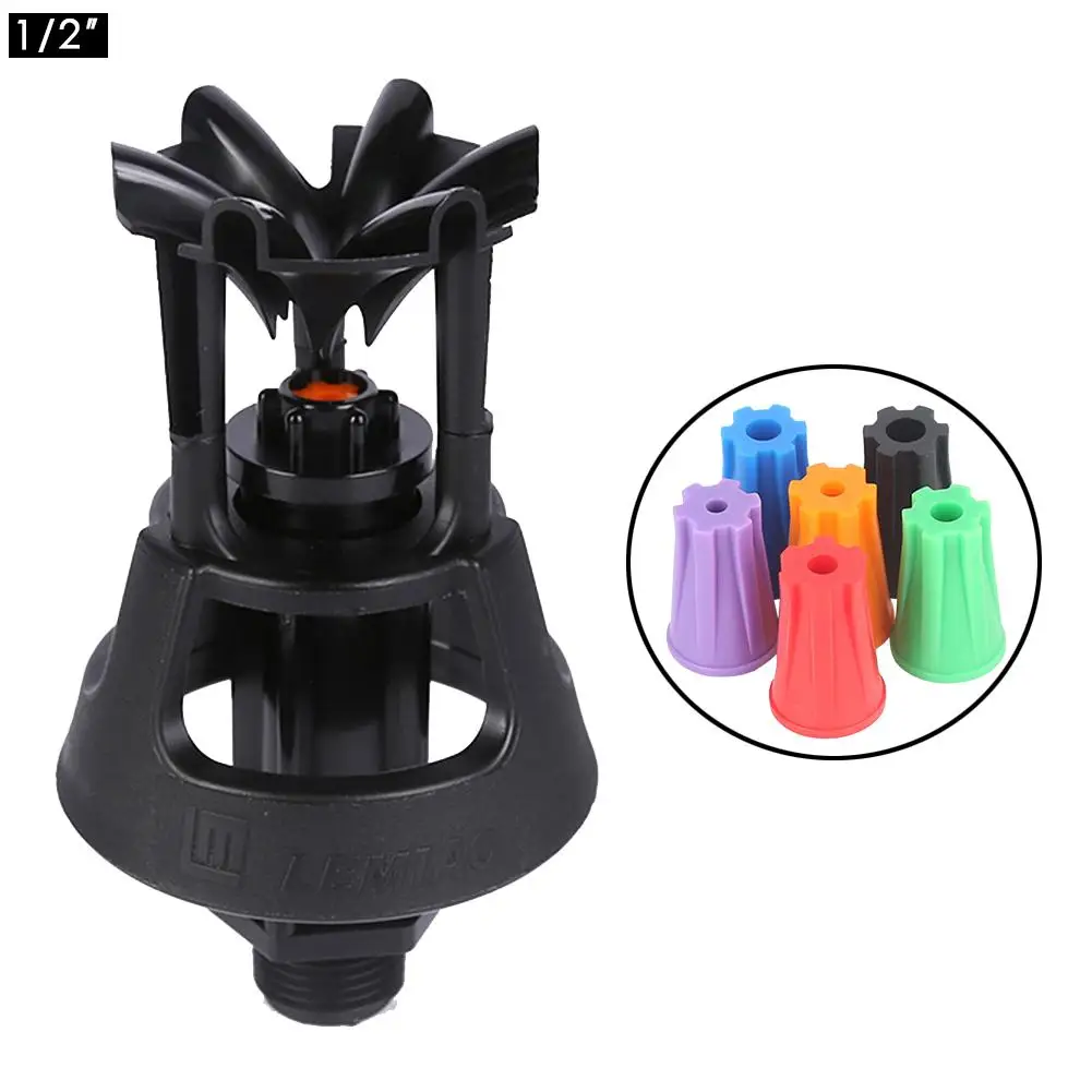 

Garden Sprinkler Automatic Irrigation Watering Grass Lawn 360 Degree Circle Rotating Water Sprinklers With 6 Hose Nozzle