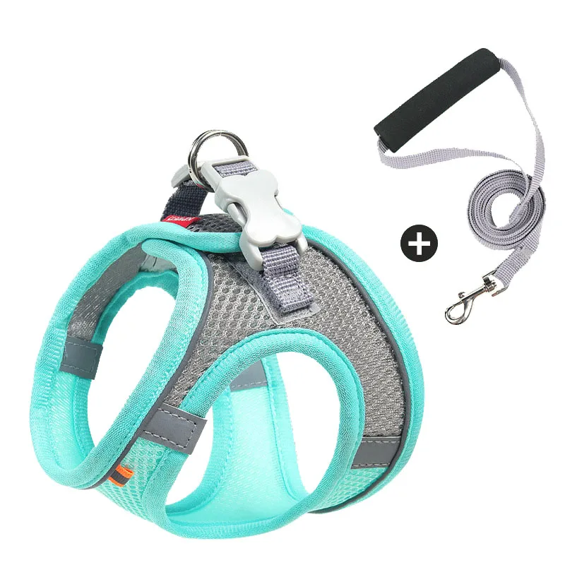 Dog Harness Leash Set Adjustable Puppy Cat Vest French Bulldog Chihuahua Pug Outdoor Walking Lead For Small Dogs | Дом и сад