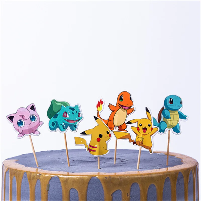 Toppers-6-1set 1 компл. Мультфильм Мститель игрушка история замороженные дети партии кекс Picks выбор Дети День рождения Минни украшения семья вечерние поставки - Цвет: Toppers-6-1set