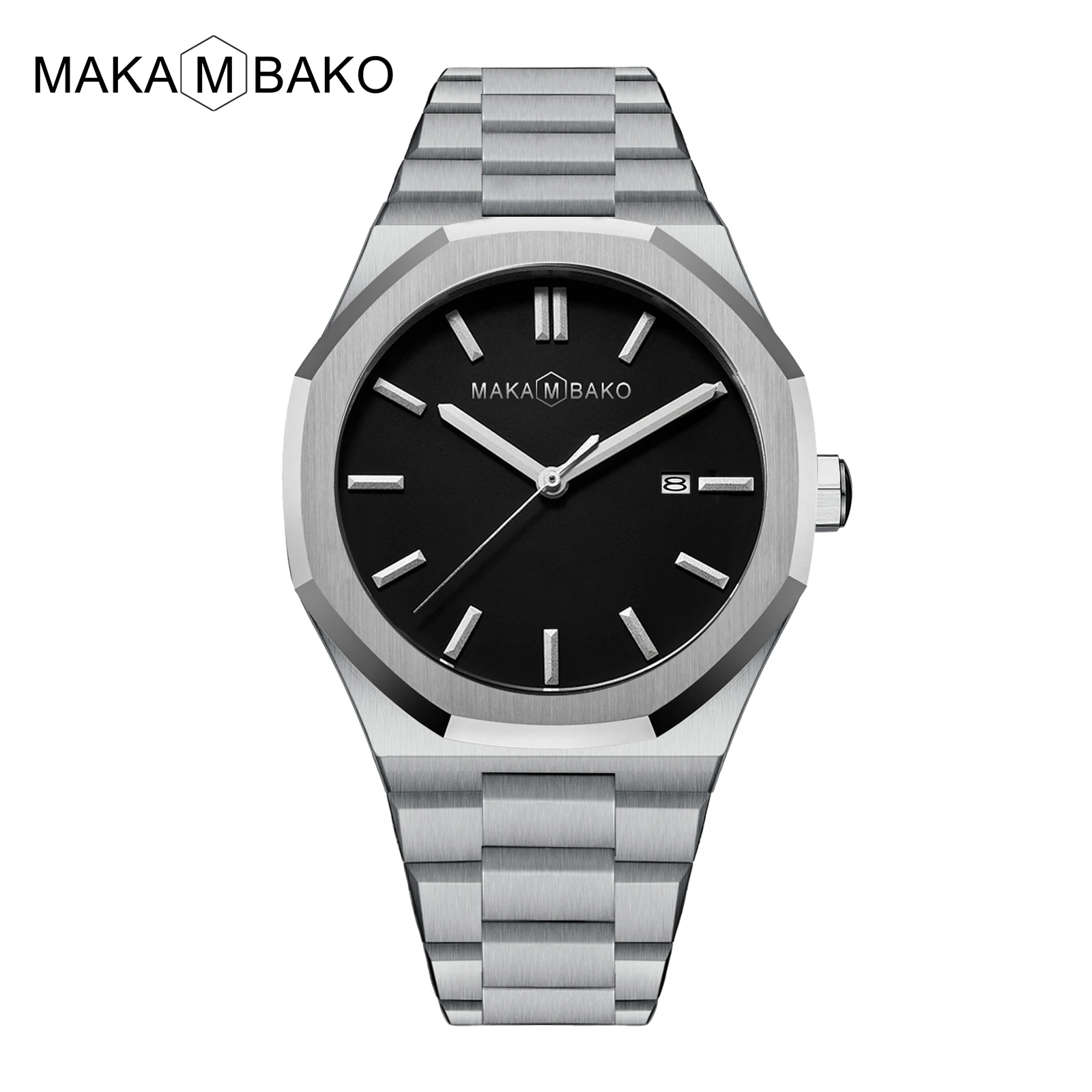 Original Top Brand All Black Stainless Steel Men's Wristwatch Classic Business Waterproof Japan Movement Quartz Watch For Men 
