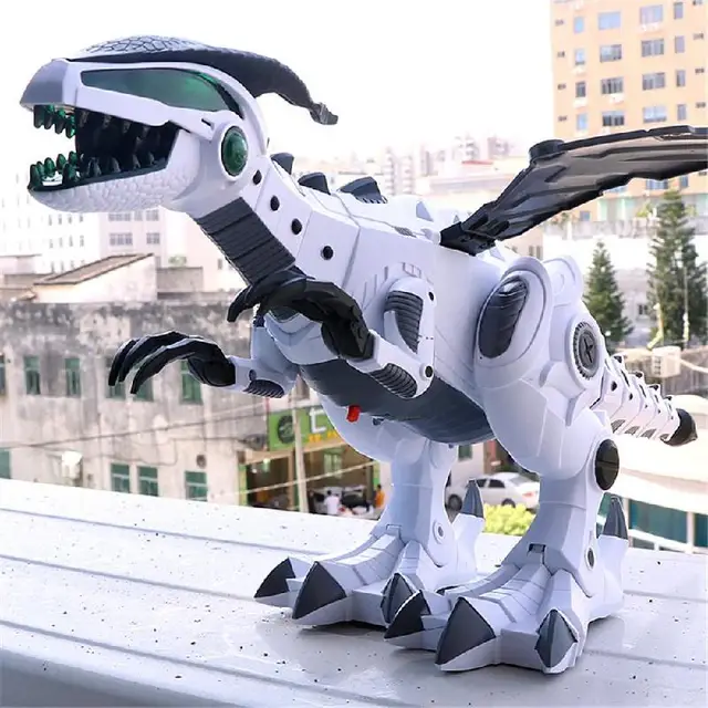 Big Spray Dinosaurs Robot Pterosaurs Cartoon Walking Swing Animal Model Electronic Intelligent Dinosaurio Toys Gift For Children 1