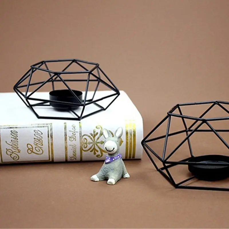 Американский стиль 3D геометрический подсвечник металлический подсвечник для свадьбы украшения дома 72XF