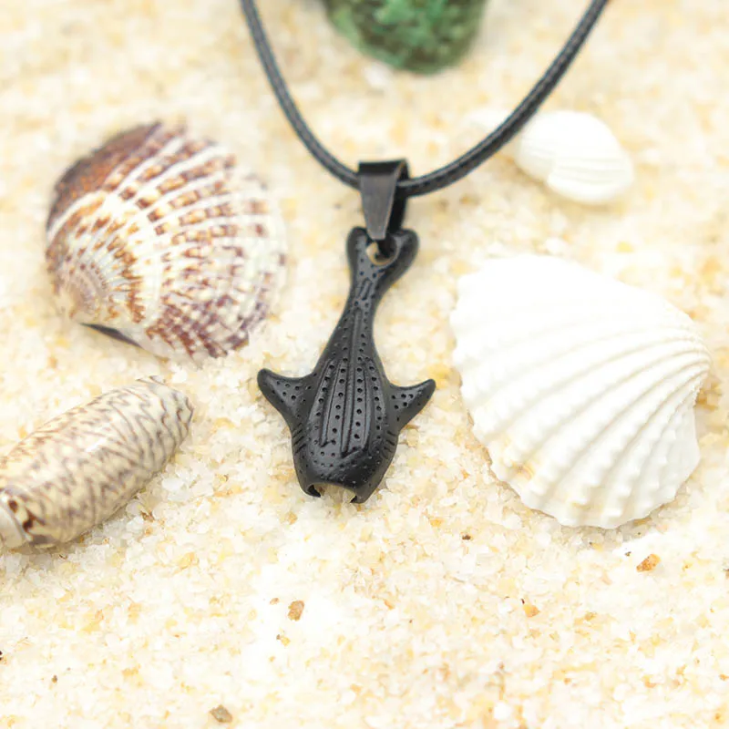 Trendy Ozean Wal Hai Halskette Männer Frauen 60 cm Anhänger Halskette Strand Schmuck Zubehör Punk Halskette Geschenk Für Ehemann Boho – Detail 9