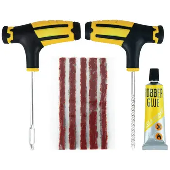 

Hot A Set Universal Car Tire Repair Tool Tire Repair Kit Studding Tool Auto Bike Tubeless Tire Tyre Puncture Plug Garage Accesso
