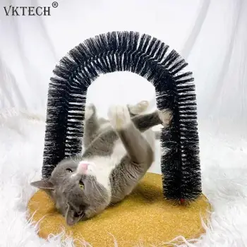 

Funny Pet Massage Arch Automatic Brush Cat Toy Anti-skid Scratching Device Hair Cleaning Brush Relieve Itching Tool for Cats