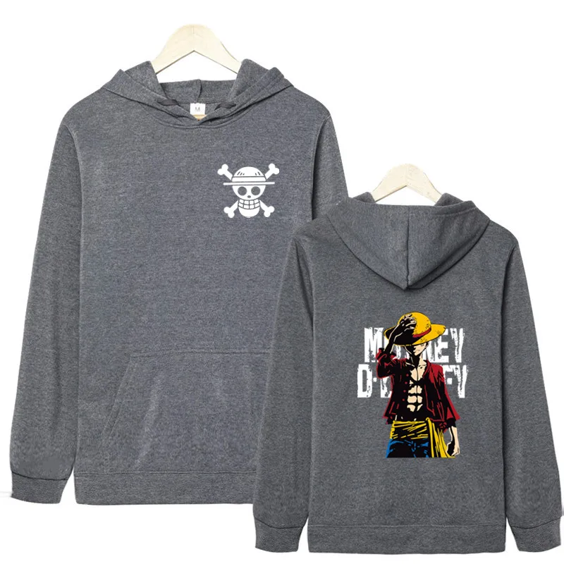 Hot Fashion 2019 Autumn winter New One Piece Luffy Men's Hoodies Sweatshirt High Quality Hoodies Men Hip Hop Moleton Masculino