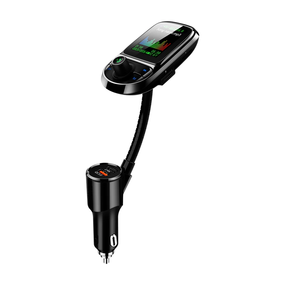 KKMOON, Автомобильная гарнитура, беспроводной Bluetooth, fm-передатчик, 1,8 дюймов, ЖК-дисплей, MP3-плеер, двойное USB зарядное устройство, автомобильные аксессуары, авто, FM модулятор