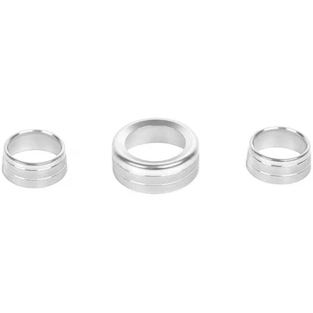 

o Manual Air Conditioning Switch Button Ring Cover For Suzuki Jimny 2019 2020 Car Accessories Silver, 3PCS