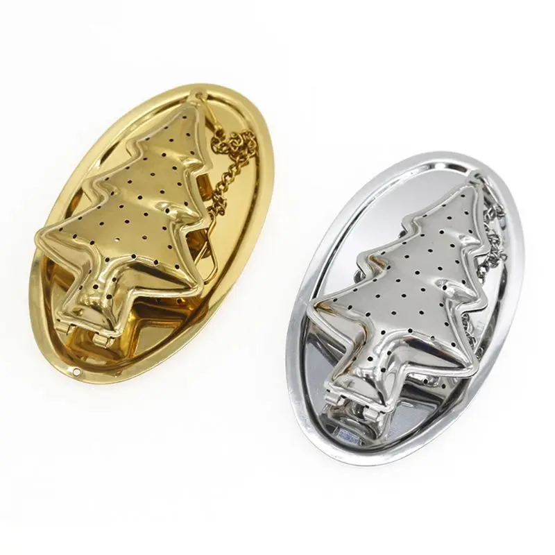 

Christmas Tree Shape Tea Strainer Infuser Loose Leaf Locking Spice Filter Gadget