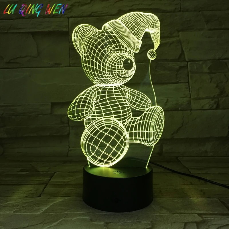 teddy bear 3d night light