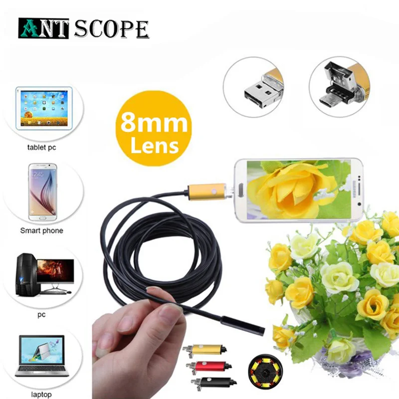 

Antscope 2 In 1 USB Android Endoscope Camera 2m/5m/10m PC And 8mm Android Phones Borescope Camera Snake Tube Endoscopic 19