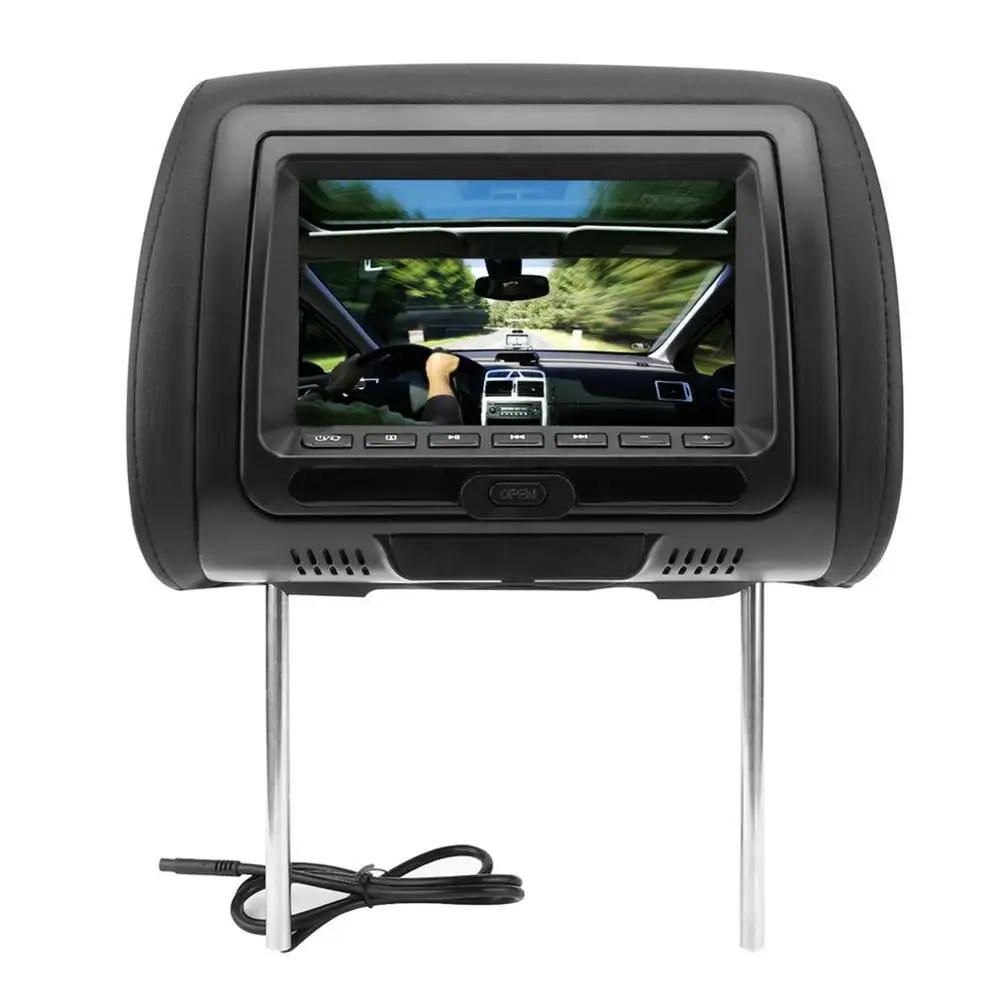 " Черный Автомобильный DVD/USB/HDMI подголовник автомобиля мониторы с ИК передатчиком Встроенные динамики видеоигры fm-передатчик