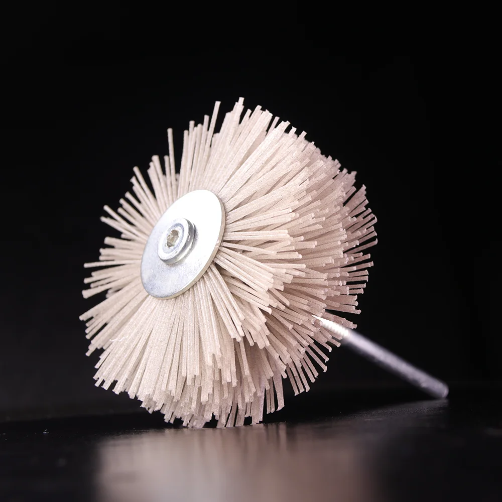 80#-600# Grinding Nylon Wheel Brush Abrasive Tool Woodwork Furniture Polishing Brush 6mm Shank 80MM Diameter Head Grinder