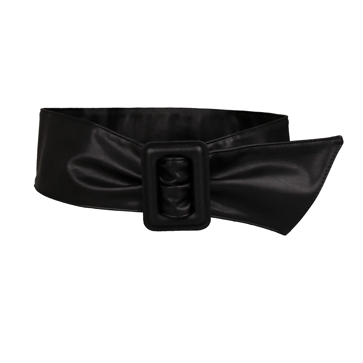 

Woman Wide Black Waist Belts Elegant PU Leather Corset Waistbelt New Brand Design Female Belt