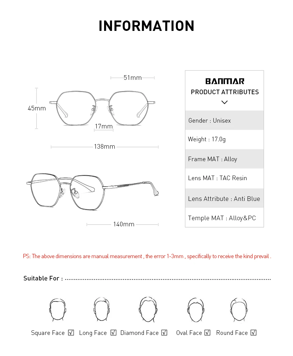 BANMAR Blue Light Blocking очки унисекс круглые компьютерные очки для чтения анти ослепительные очки Blue Ray очки A2120