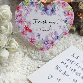 

5Pcs Thank You Postcards Kawaii Love Flower Greeting Cards Cute Blessing Gift Card For Kids Gift Creative Stationery