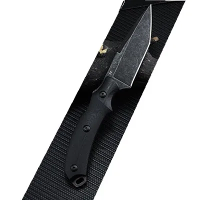 Нож с прямым лезвием G10, нож с ручкой, s D2, стальной нож для повседневного использования, армейский Специальный военный инструмент для выживания, охоты, кемпинга, улицы - Цвет: Черный