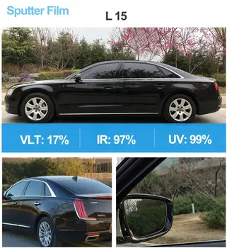 

Sunice 1.52x5m 17%VLT Black Window Film High Thermal Insulation Sputter solar tint Car Home Glass Sticker Privacy protect foils