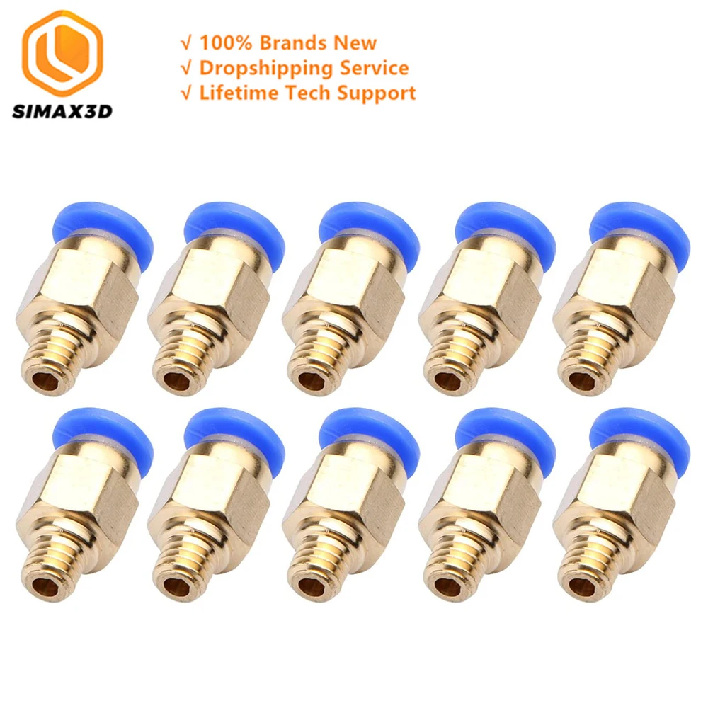 10pcs PC4M6 Pneumatic Air Straight Quick Fittings for MK8 OD 4mm 2mm