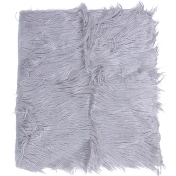 

Baby Newborn Faux Fur Photography Photo Props Blanket Basket Stuffer Rug Beanbag Background Backdrop Light Grey