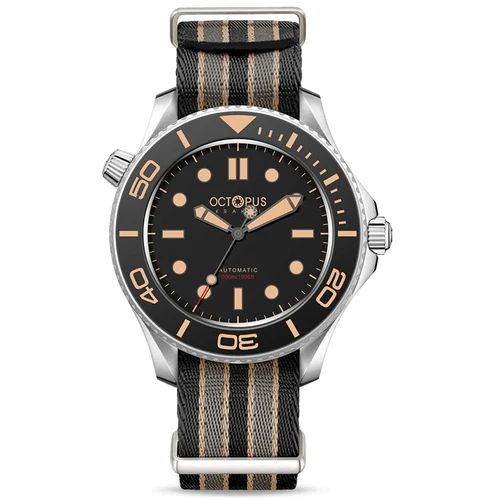 Orologio da uomo meccanico automatico Octopus 007 quadrante nero opaco  retrò lunetta in ceramica Nato 30BAR impermeabile OCT05 007 orologio  subacqueo|Mechanical Watches| - AliExpress