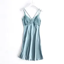 Шелковое женское сексуальное ночное платье, женская одежда для сна, Дамское Ночное платье с открытой спиной