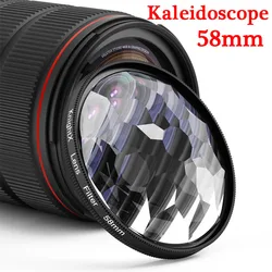 KnightX Professional Smartphone Camera Lens Kit with Clip - On Micro Wide Angle Prism Filter (58mm Kaleidoscope)