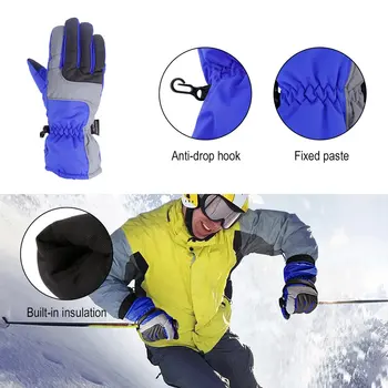 

OUTAD Winter Outdoor Soft Elastic Breathable Windproof & Waterproof Snow Ski Gloves Warm Mountain Climbing Gloves for Men