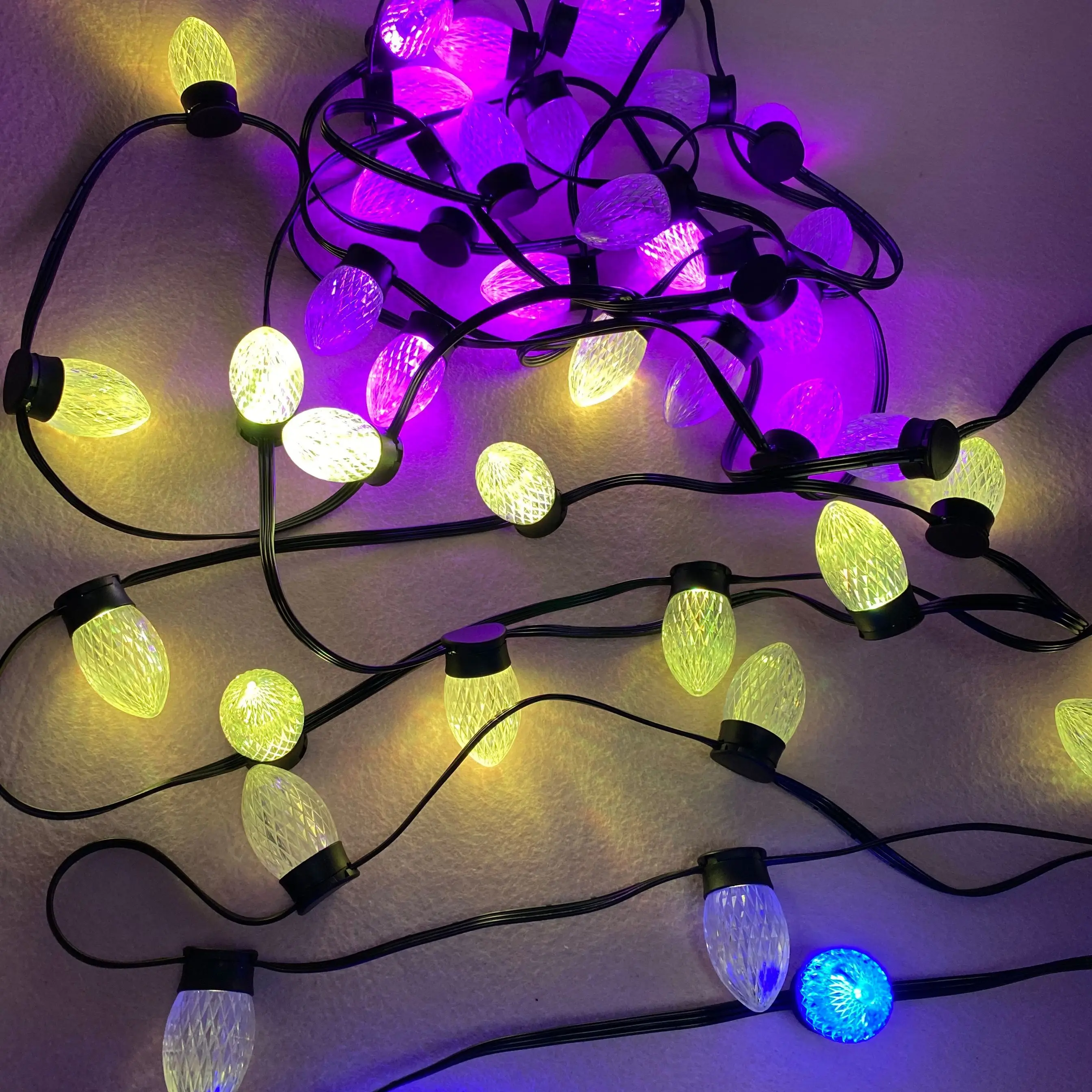 snowful ピクセルビー Pixabulb C9/S24 With Flat Base DC12V WS2811 LED Pixel String