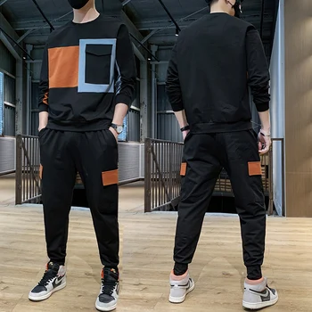 

2 Piece Sweatshirt Sweatpants Sets Men Conjunto Hombre Men 2020 Spring Casual Sportswear Jacket Sets Tracksuit Men Heren Kleding