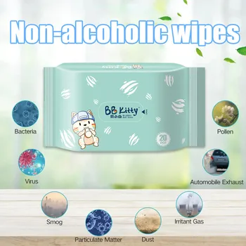 

Antibacterial Wet Wipe Tissue Clean Hand Health Care 20 Wipes/Pack Home disinfectant antibacterial wet wipe portable tissue