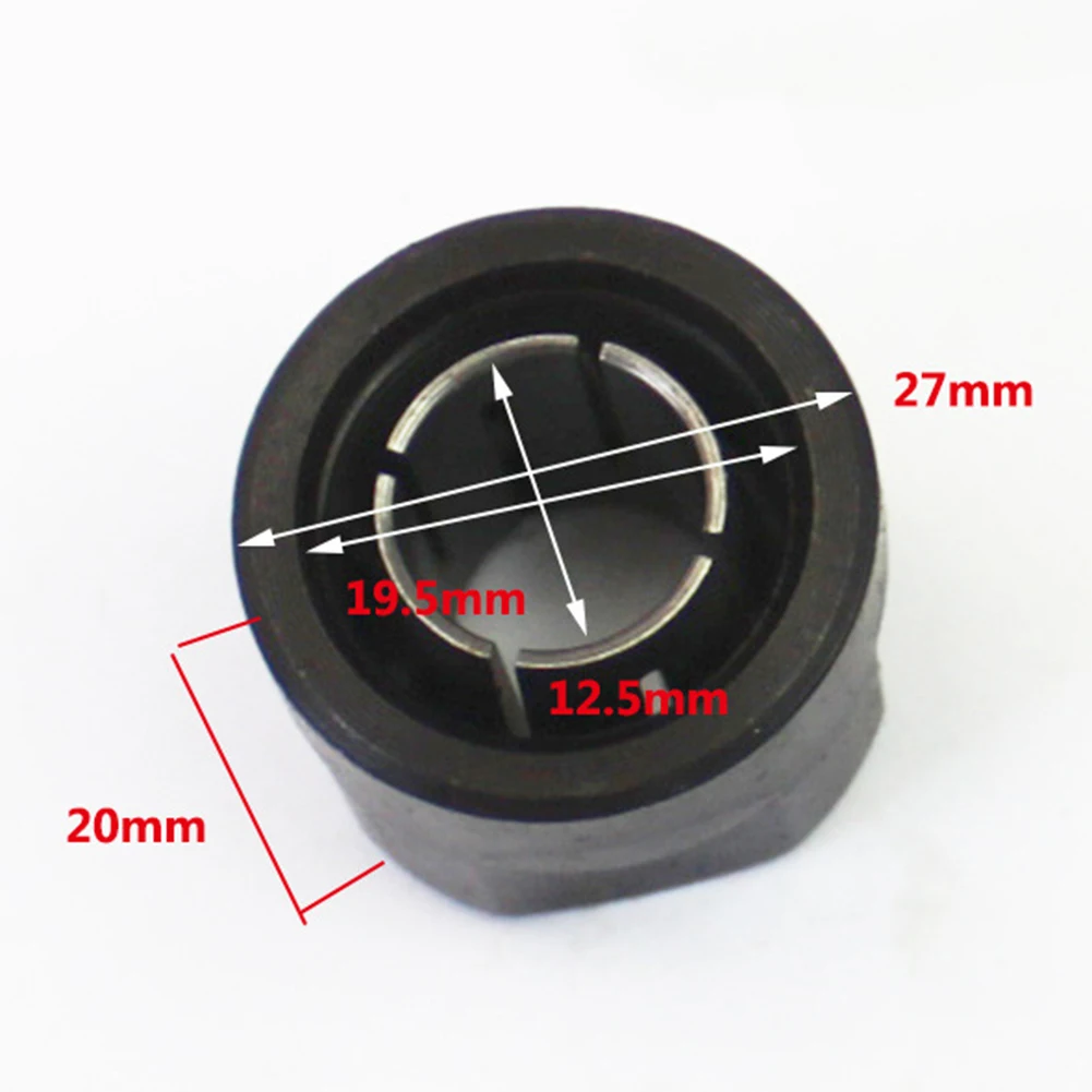 13MM Metal 1/2" Collet Nut Plunge Router Parts For MKt 3612 22.5*27mm  Black mobile woodworking bench