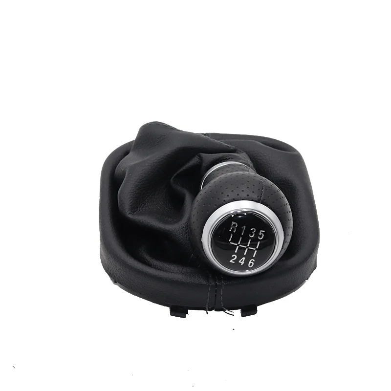 5/6 скорость кожаная автомобильная ручка переключения передач рычаг Gaitor Boot Cover для VW Touran Caddy MK2 2003-2010 2004-2009 автомобильные аксессуары - Название цвета: 6 speed type 6